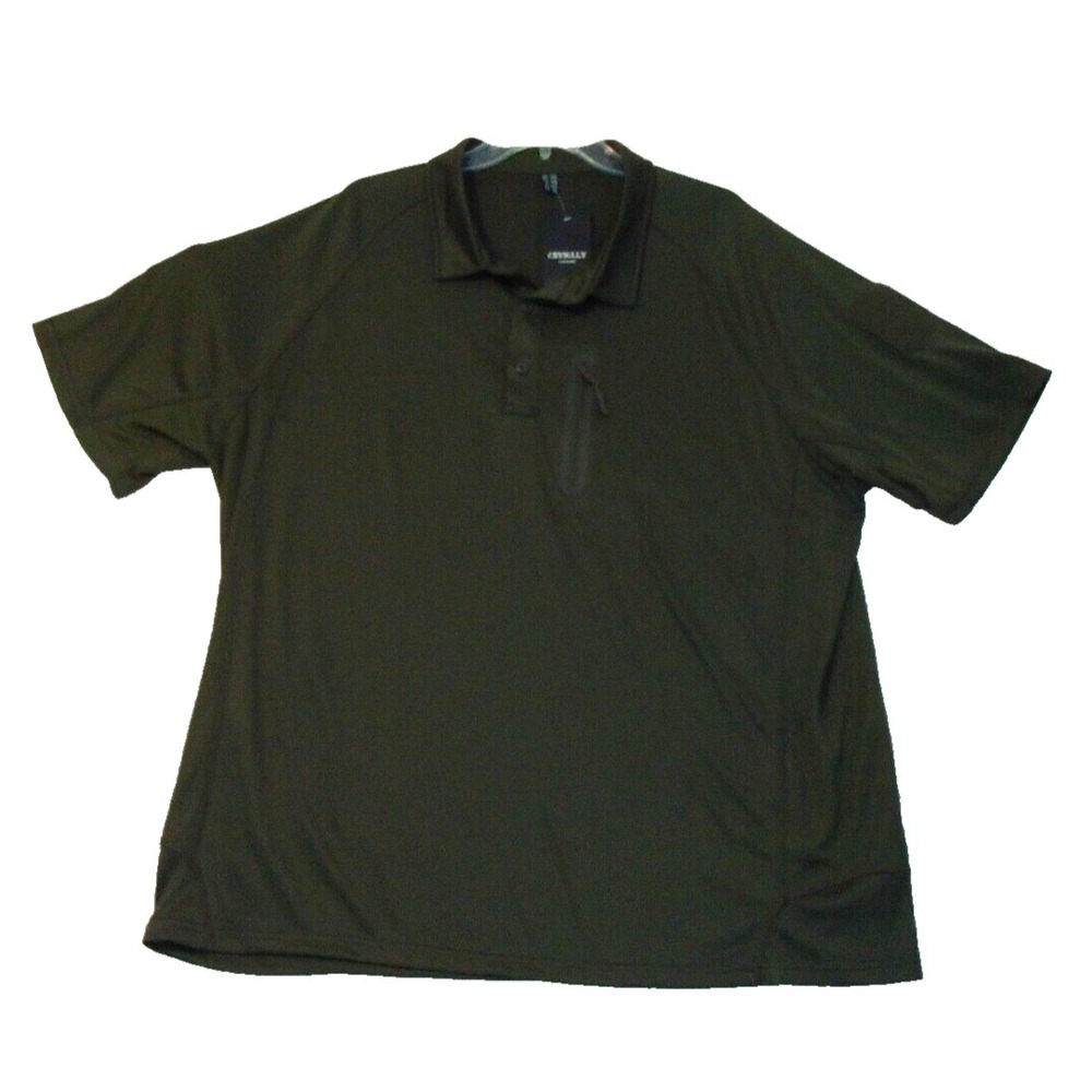 CRYSULLY Leisure Class-B Security SHIRT‎ Sz 2XL Green Short Sleeve Polo NWT